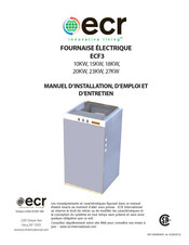 ECR ECF3 Manuel D'installation, D'emploi Et D'entretien