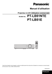 Panasonic PT-LB51E Manuel D'utilisation