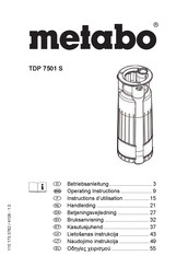 Metabo TDP 7501 S Instructions D'utilisation