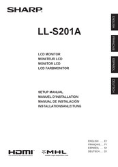Sharp LL-S201A Manuel D'installation