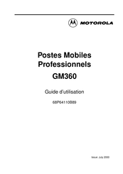 Motorola GM360 Guide D'utilisation