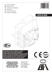 BFT LEO-D-MA Instructions D'utilisation Et D'installation