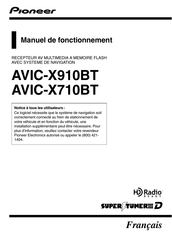 Pioneer AVIC-X710BT Manuel De Fonctionnement
