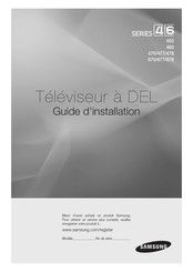 Samsung HG40ND678 Guide D'installation