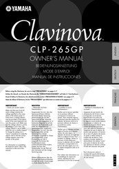 Yamaha Clavinova CLP-265GP Mode D'emploi