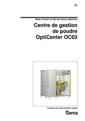 Gema OptiCenter OC03 Mode D'emploi Et Liste Des Pièces Détachées