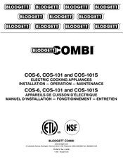 Blodgett Combi COS-6 Manuel D'installation
