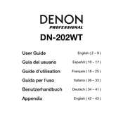 Denon Professional DN-202WT Guide D'utilisation
