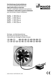 Maico DZR 45/4 B E Ex e Instructions De Montage Et Mode D'emploi
