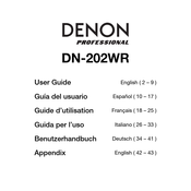 Denon Professional DN-202WR Guide D'utilisation