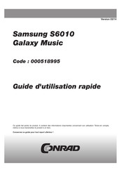 Samsung Galaxy Music S6010 Guide D'utilisation Rapide