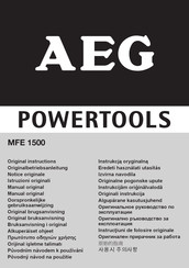 AEG Powertools MFE 1500 Notice Originale