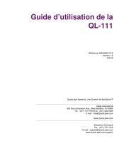 QuickLabel Systems QL-111 Guide D'utilisation