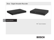 Bosch Security systems Divar 2 Guide D'installation