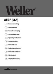 Weller WFE-P Mode D'emploi