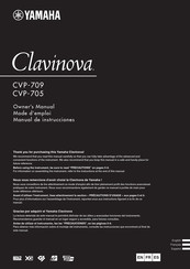 Yamaha Clavinova CVP-705 Mode D'emploi