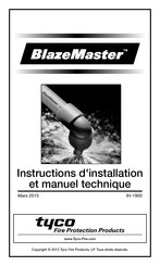 Tyco Fire Product BlazeMaster IH-1900 Instructions D'installation