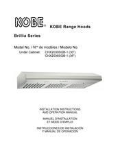 KOBE CHX2036SQB-1 Manuel D'installation Et Mode D'emploi