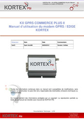 Kortex PSI KX GPRS Commerce PLus II Manuel D'utilisation