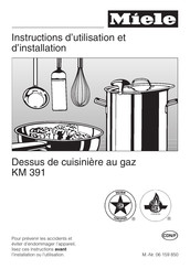 Miele KM 391 Instructions D'utilisation Et D'installation