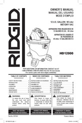 RIDGID NXT HD12000 Mode D'emploi