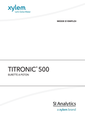 Xylem SI Analytics TITRONIC 500 Mode D'emploi