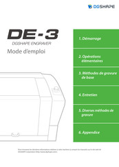 DGSHAPE DE-3 Mode D'emploi