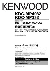 Kenwood KDC-MP332 Mode D'emploi