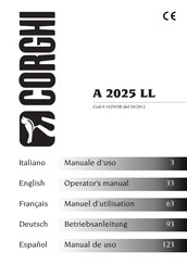 Corghi A 2025 LL Manuel D'utilisation