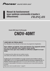 Pioneer CNDV-40MT Manuel De Fonctionnement