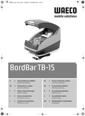 Waeco BordBar TB-15 Notice D'emploi