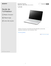 Sony VAIO Fit 15E Guide De L'utilisateur