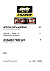 NRG ENERGY Promo Line AS 1220 SS Mode D'emploi