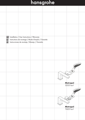 Hansgrohe Metropol 32551 1 Série Instructions De Montage / Mode D'emploi / Garantie