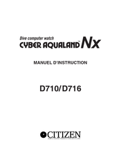 Citizen Cyber Aqualand Nx Manuel D'instruction