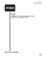 Toro Z147 Manuel D'utilisateur