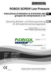 Robuschi ROBOX SCREW Instructions D'origine