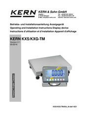 KERN and SOHN KXS-TM Instructions D'utilisation