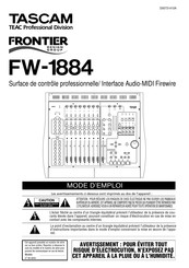 Tascam Frontier FW-1884 Mode D'emploi