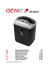 Genie 550 MXCD Mode D'emploi