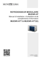 mundoclima MUENR-H7 Manuel D'installation, D'utilisation Et De Service
