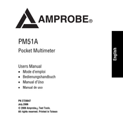 Amprobe PM51A Mode D'emploi