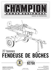 Champion Power Equipment 92750 Manuel Du Propriétaire