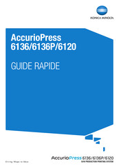 Konica Minolta AccurioPress 6136P Guide Rapide
