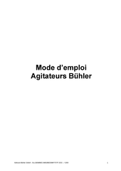 Buhler SM B Mode D'emploi