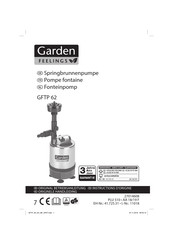 Garden feelings GFTP 62 Instructions D'origine