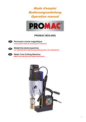 Promac MDA-80Q Mode D'emploi