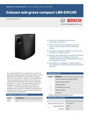 Bosch LB6-SW100-L Manuel D'installation