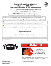 Kingsman HBZDV4740LPE Instructions D'installation