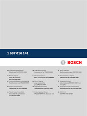 Bosch 1 687 016 141 Notice Originale